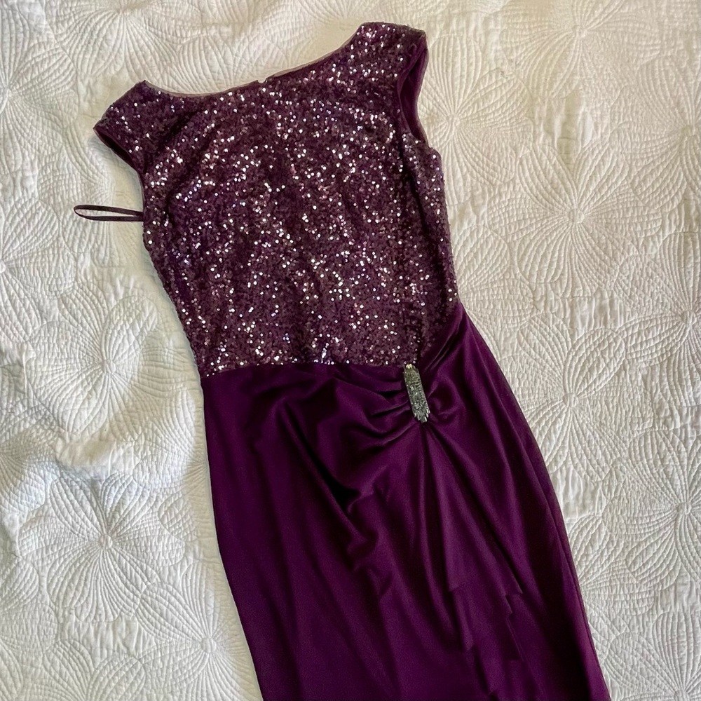 Ralph Lauren Royal Purple Cocktail Sequined Dress Wedding